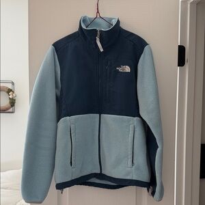 The North Face Navy and Light Blue Fleece Jacket